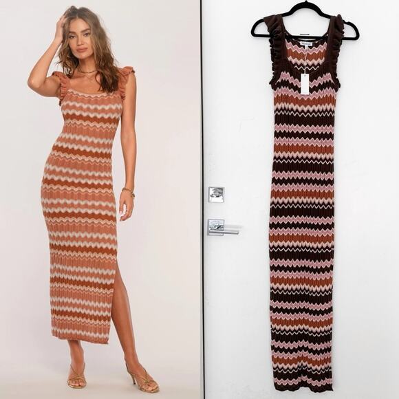 NWT NEW Heartloom Bennet Crochet Zig Zag Maxi Dress - Picture 1 of 8